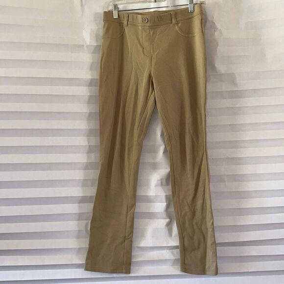 Izod Approved School Wear Beige Jeggings Girls Size 16.5 Uniform Pants - Picture 1 of 4